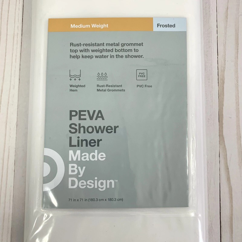 Made by Design 2-Pack PEVA Shower Liner Medium Weight 71"x71"