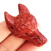 Manekieko Natural Red Egg Yolk 40 mm Wolf Head Pocket