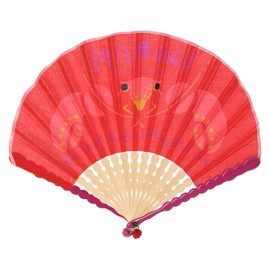 Katokoa 11003806 Mamoru Fan, Women's, Endangered, Animal Pattern, Unisex, Adult, Red: Crawfish