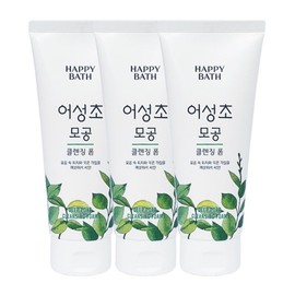 Happy Bath 해피바스 어성초 모공 클렌징폼 200g x3 Happy Bath Mugwort Pore Cleansing Foam 200g x3
