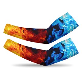 Ice Fire Sports Compression Arm Sleeves for Men & Women - Youth Arm Sleeve Baseball - Volleyball Sleeves & Basketball Sleeve
