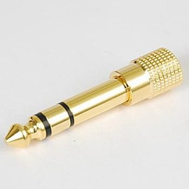3.5Φ→6.3Φステレオ変換アダプター 金メッキ JL3.5JST-6.3PST