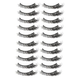 Beavorty 2 Boxes Messy False Eyelashes Makeup Eyelashes White Eyelashes Glitter Lashes Curly Fake Lashes Faux Lashes Eyelashes with Color False Lashes Cosmetics Eyes Imitation Miss