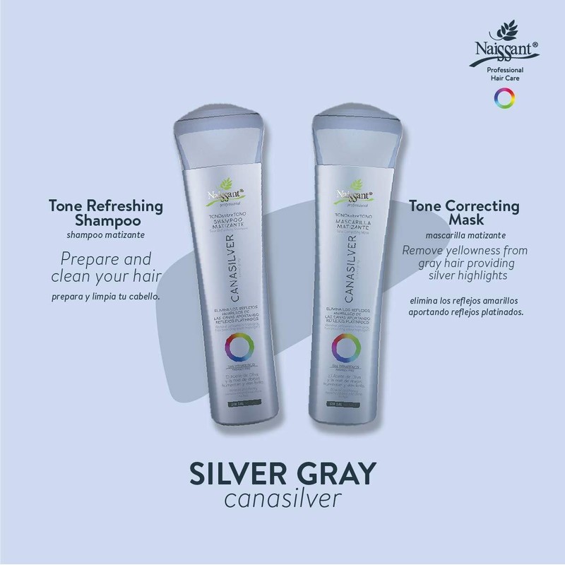 Naissant Professional Color Intensifier - Shampoo/Mask Bundle (Cana Silver)