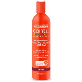 Cantu Manteca de karité para cabello natural, crema hidratante activadora de rizos, 12 onzas líquidas