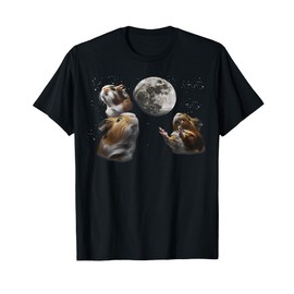 3 Guinea Pigs Moon Howling Funny Rodent For Men, Women, Kid T-Shirt
