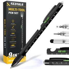 KEZKALS Valentines Day Gifts for Him Boyfriend, 9 in 1 Multitool Pen Gifts for Men, Mens Valentines Day Gifts for Husband, Mens Gifts for Dad, Birthday Gifts for Men Who Have Everything, Cool Gadgets