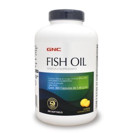 NC Fish Oil 1000 mg Sabor Limón, Suplemento de Aceite de Pescado Rico en Ácidos Grasos Omega-3 (EPA y DHA) para la Salud Cardiovascular, Cerebral y...