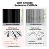 Deconovo Thermal Insulated Blackout Curtains Short, Grommet Room Darkening Curtain