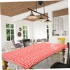 WOONEKY Brick Wall Christmas Tablecloth Set Picnic Table Cover Pe