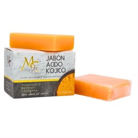 Mc Life 2 Piezas Jabón ácido Kójico, Retinol, Colágeno, Curcuma y Vitamina C Para Rostro y Cuerpo. Aclarante 100g Cu                                  