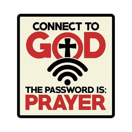 Connect to God The Password is Prayer Embroidered Patch Religious Christian Embroidery Patches Scripture Bible Verse Sew On Iron On Patch God Faith Patch for Clothes Jackets Backpacks 3x2.8 Inches