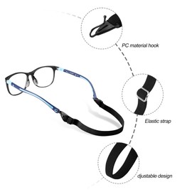 lvvfit Kids Glasses straps-Adjustable Glasse Strap Sports eyeglasses Straps Sunglasses Straps for Kids Toddler Boys Girls, 4pcs Red, Small