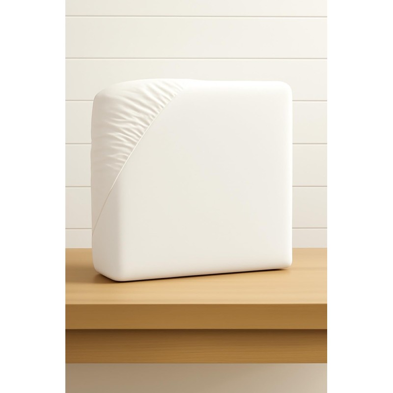 Maple Threads T200 Cotton Deep Fitted Sheet, White, 190 x