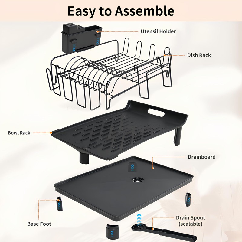 ifory Large Dish Drying Rack, Dish Rack for Kitchen Counter,