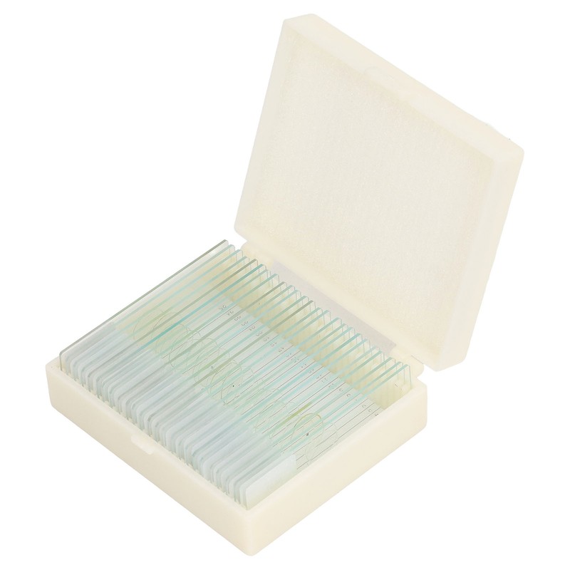 25PCS Microscope Slides Optical Glass Cover Transparent Slide Set for