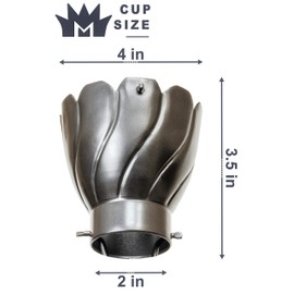 Monarch Rain Chains 19435 (Pewter) Monarch Aluminum Extra Large Akira Rain Chain, 8-1/2 Feet Length