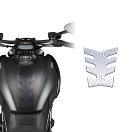 STOMPGRIP | Motorcycle Center Tank Pad Protector | Universal Fit | Vertebrae | Waffle Clear