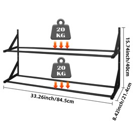 JAYOBGO Upgrade 3D Printer Filament Storage Rack, Holds 24 Rolls Filament Spool Heavy Duty Wall Bracket Filament Storage Shelves for 3D Printer Rolling Filaments ABS/PLA/TPU/Nylon Accessories Holders