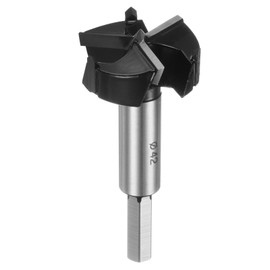 sourcing map Forstner Drill Bit 42mm (1-2/3") Tungsten Carbide 3 Flutes 4 Spurs Boring Forstner Bits for Hinge Wood Hole Drilling Woodworking