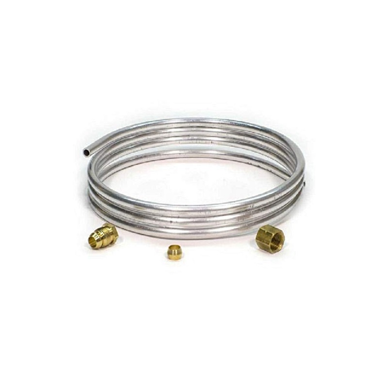 Robertshaw 11-293 1/4" Tubing with Fittings, 5" Roll, Aluminum