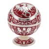 Ball Ashtray with Windproof Lid Retro Dragon Stereoscopic Relief Zinc