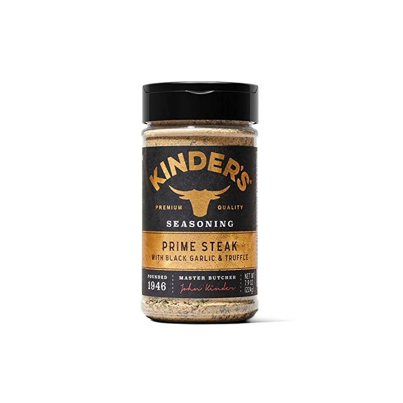 Kinder's Prime Steak with Black Garlic & Truffle Seasoning (7.9