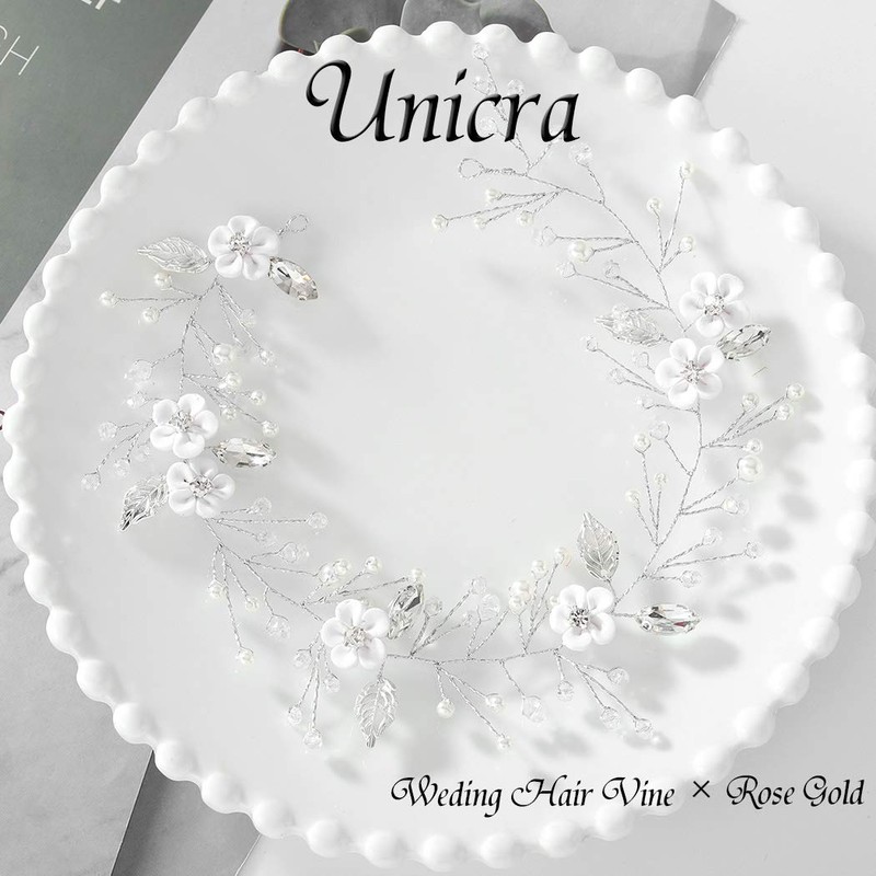 Unicra Bride Wedding Hair Vine Leaf Headband Simple Headpiece Bridal