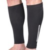 More Mile Compression Calf Guards L schwarz