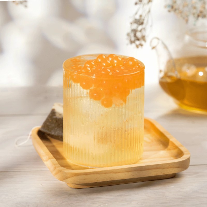 Tea Zone Peach Popping Pearls/Popping Boba(B2061, 2lbs) for Boba Tea