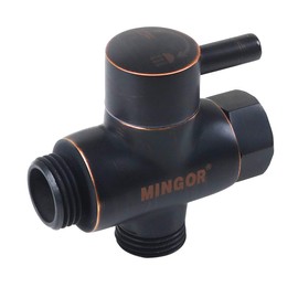 Brass Shower Arm Diverter Valve for Hand Held Showerhead and Fixed Spray Head,G 1/2 3-Way Bathroom Universal Shower System Replacement Part (Oil-Rubbed Bronze)