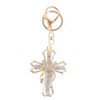 Holy Cross with Rhinestone Sparkling Charm Blingbling Keychain Crystal Pendant