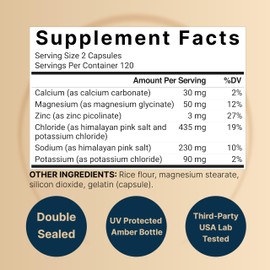 Advanced Electrolyte Pills, 240 Capsules | Salt Pills with Electrolytes for Fasting Hydrating | Made with Himalayan Pink Salt, Sodium, Potassium, Magnesium & More – Keto, Unflavored, No Sugar, Non-GMO