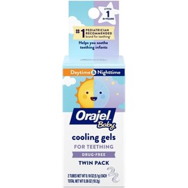 Orajel Baby Day & Night Cooling Teething Gels, Drug-Free, #1 Pediatrician Recomm