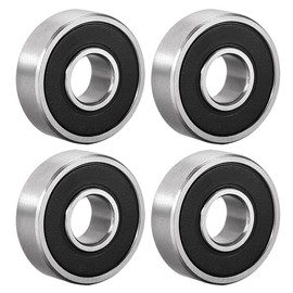 sourcing map Pack of 4 Deep Groove Ball Bearings 607-2RS Double Sealed 7mm x 19mm x 6mm Z1 High Carbon Steel Bearings