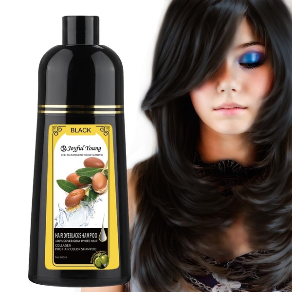 Natural Hair Dye Shampoo - Black - Semi Permanent Hair