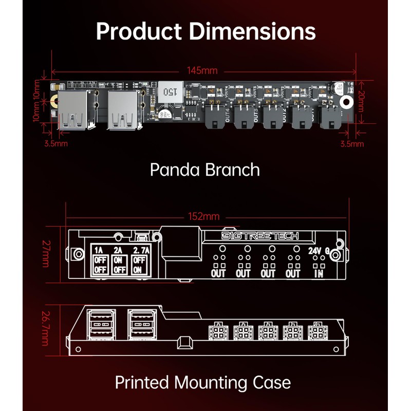 BIGTREETECH Panda Branch Expansion Board for Bambu-Lab P1/X1 Series