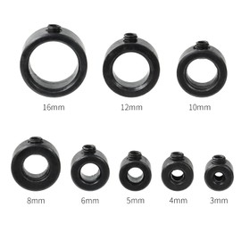 Bettli 9 Pcs Drill Depth Stop Collar Set,Drill Guide Block Ring Positioner Locator 3/4/5/6/7/8/9/10mm Drill Bit Stop Collars Set Drill Depth Limit Locator with Hexagon Wrench for Woodworking