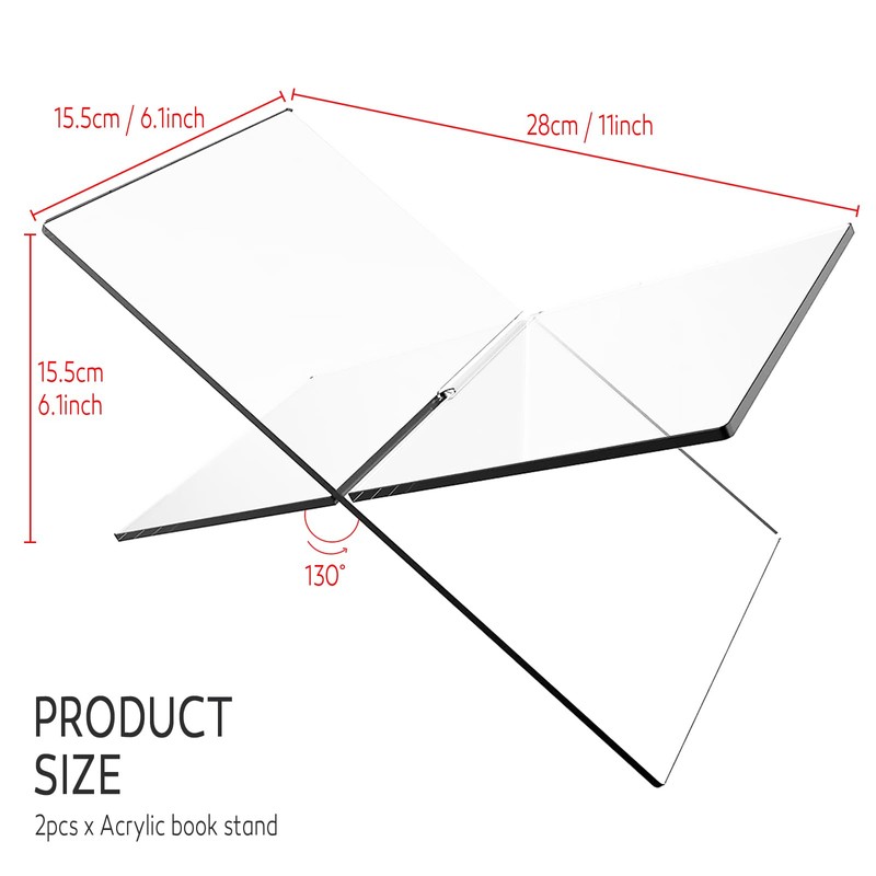 Acrylic Book Stand Book Holder 11 * 6 * 6