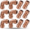 Copper Press Fittings 1/2inch Copper Coupling with Stop&Copper 90 degree