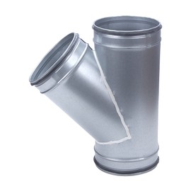 A-KARCK Duct Splitter for Dryer Vent Hose 6 inch, 45° y Shape Duct Connector for Exhaust Fan Hose, Precision Welded Galvanized Steel Prevent Air Leakage