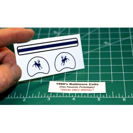 1960-1970s Baltimore Colts Fan Fave Football Gumball Helmets *DIECUT DECALS ONLY