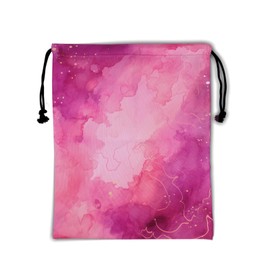 Pink Purple Marbles Gymnastics Bag - Marble Drawstring Gym Bag for Gymnasts Marbling Stone Artwork Adjustable String Bag, Pink Purple Marbles, 9.25" x 12", Modern