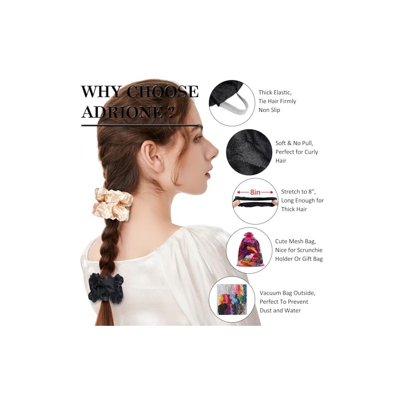 ADRIONE Coleteros Para El Cabello Para Mujeres Y Niñas, Paquete
