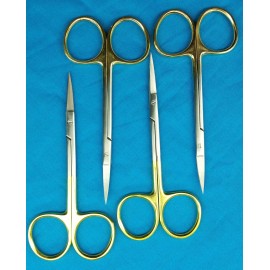 CYNAMED USA 4 O.R GRADE  IRIS SURGICAL OPHTHALMIC SCISSORS STRAIGHT+CURVE