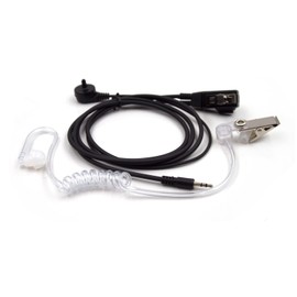 (10-Pack) 1-Pin Transparent Concealed Acoustic Tube Headphones with PTT Microphone for Cobra Talkabout CXT195 CXT90 CXT94 ACXT390 ACXT1035R CX112 MT200 MT525 MT550 CXT345 CXT545 CXR925 Two Way Radio