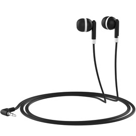 Maeline Bulk Earbuds with 3.5 mm Headphone Plug - 300 Pack Wholesale Bundle - Black