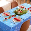 Buryeah 12 Pcs Winter Snowflake Disposable Tablecloth Decorations, Blue and