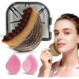 Cepillo Facial de Contorno Linfático, Cepillo Linfatico para Cara Masaje, Cepillo Facial para Drenaje Linfático, Diseño Ergonómico, Reduce Hinchazón y Reafirma Rostro