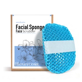 Sport Exfoliating Body Scrubber, Bath Shower Honeycomb Mitt for Women and Men, for Face and Body That Gets You Clean, Gentle Skin Exfoliating Tool Hand, Blue